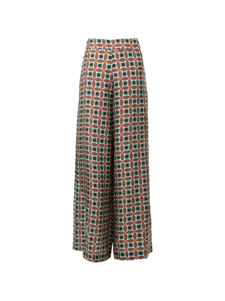  Biyan Geometric-pattern Trousers - Brown 