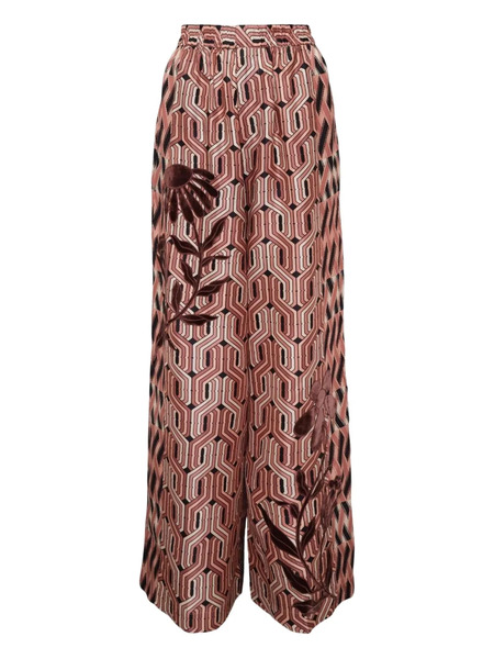  Biyan Printed Elasticated-waist Trousers - Pink 