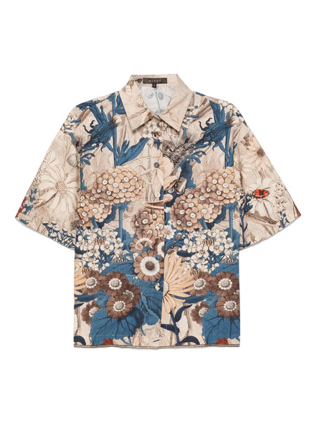  Biyan Printed Short-sleeved Shirt - Neutrals 