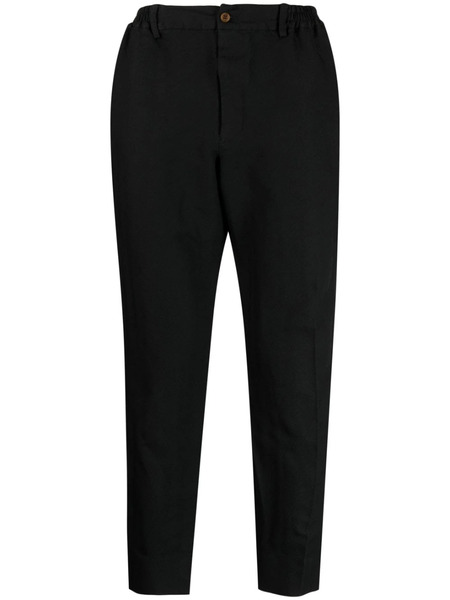  Black Comme Des Garçons Chevron-pattern Tapered Trousers 