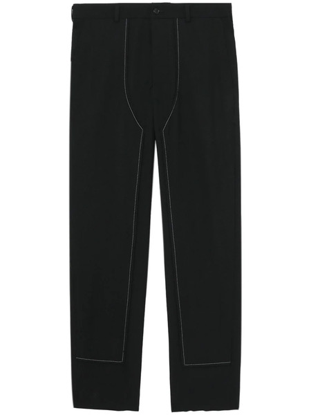  Black Comme Des Garçons Decorative-stitching Straight-leg Trousers 