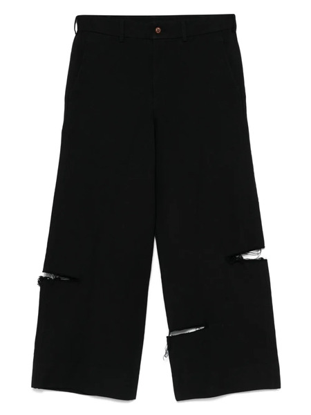  Black Comme Des Garçons Distressed Trousers 