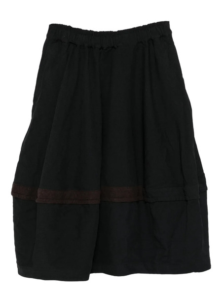  Black Comme Des Garçons Elasticated-wais Panelled Midi Skirt 