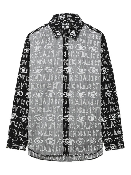  Black Comme Des Garçons Graphic-motif Shirt - Grey 