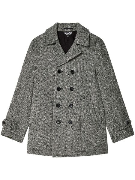  Black Comme Des Garçons Herringbone Coat 