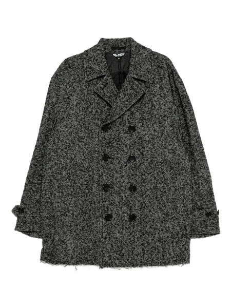  Black Comme Des Garçons Herringbone Double-breasted Coat 