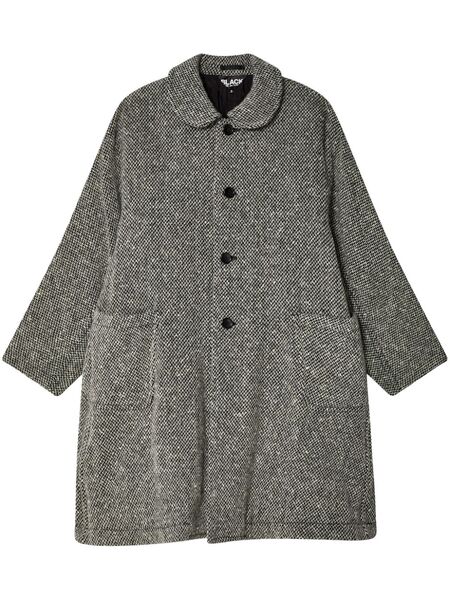  Black Comme Des Garçons Herringbone Single Breasted Coat 