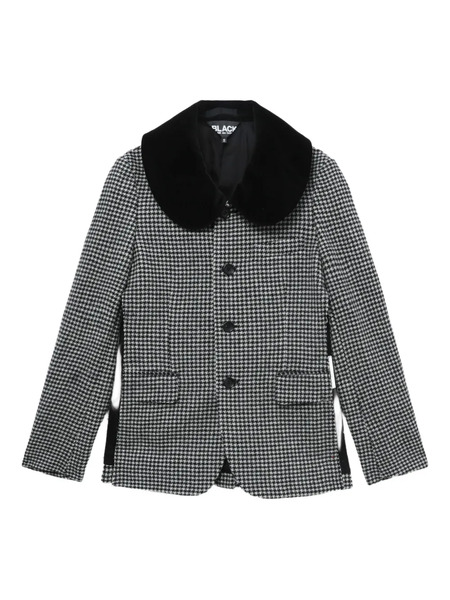  Black Comme Des Garçons Houndstooth Collar Blazer 
