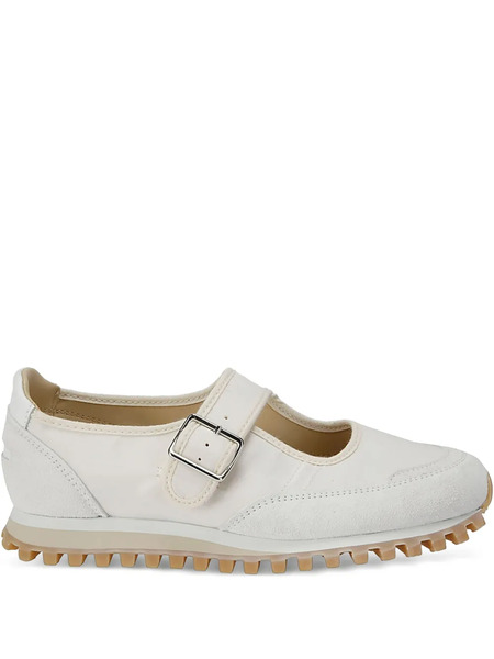  Black Comme Des Garçons Leather Sneakers - White 