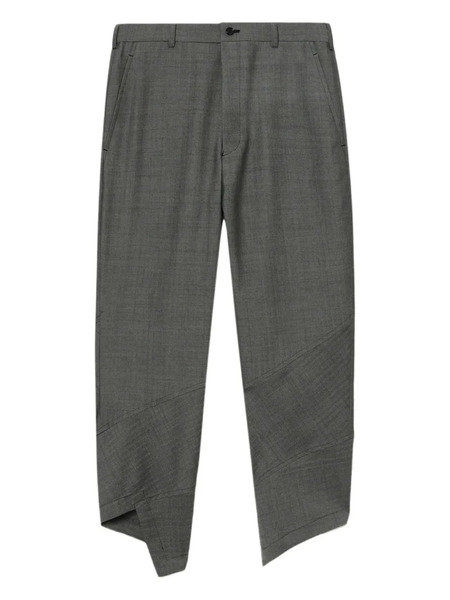  Black Comme Des Garçons Panelled Asymmetrical Trousers - Grey 