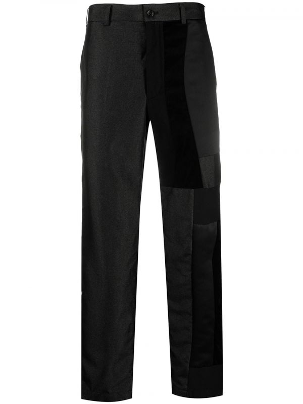  Black Comme Des Garçons Patchwork Straight-leg Trousers 