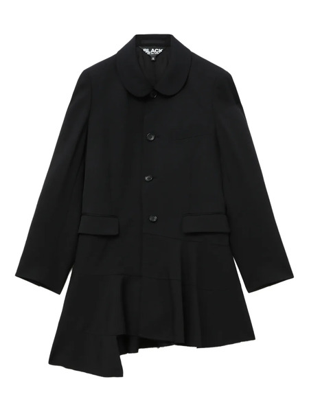  Black Comme Des Garçons Peplum-hem Coat 