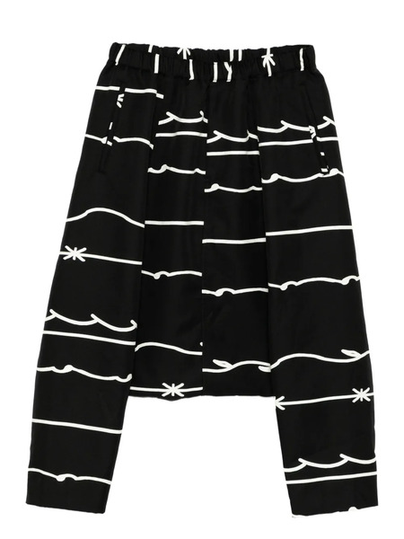  Black Comme Des Garçons Print Trousers 