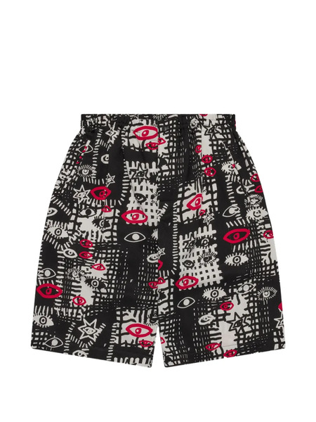  Black Comme Des Garçons Printed Shorts 