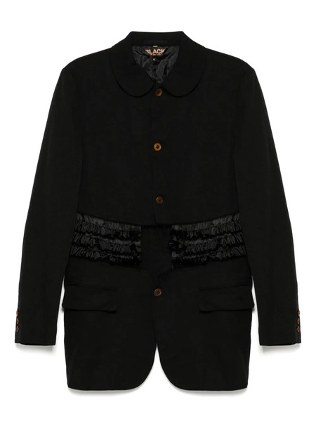  Black Comme Des Garçons Ruffle Shirt Jacket 