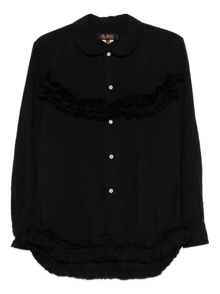  Black Comme Des Garçons Ruffled Buttoned Shirt 