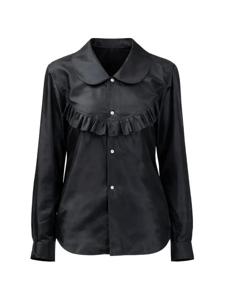  Black Comme Des Garçons Ruffled Collar Shirt 
