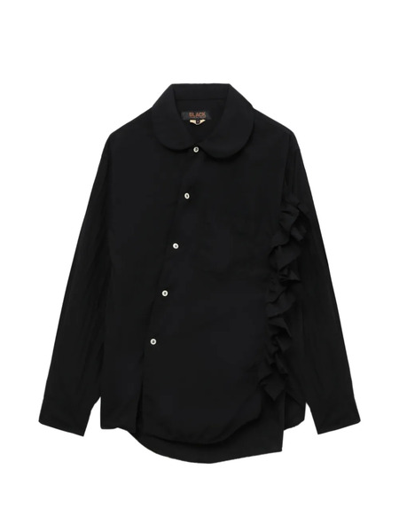  Black Comme Des Garçons Ruffled Peter Pan Collar Shirt 