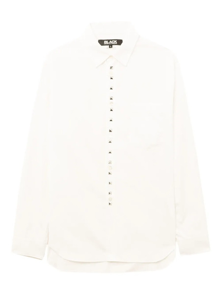  Black Comme Des Garçons Stud Button Shirt - White 