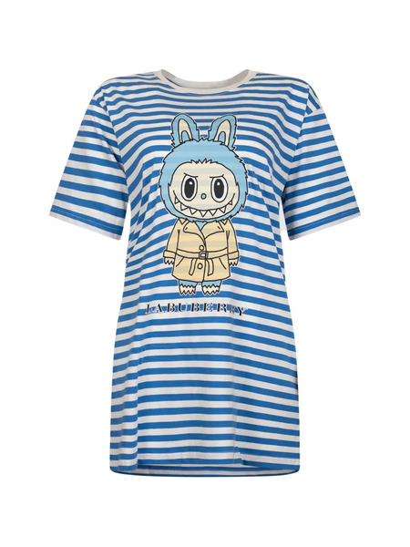  Black Score Striped T-shirt - Blue 