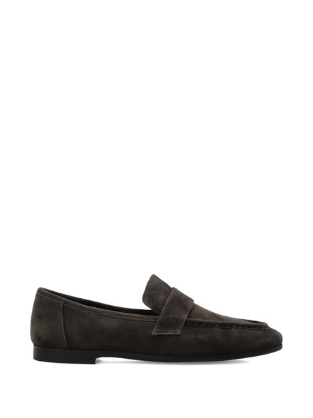  Black Suede Studio Arrow Slip-on Suede Loafers - Brown 