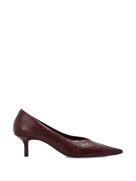  Black Suede Studio Briar Pointed-toe Leather Pumps - Red 