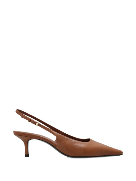  Black Suede Studio Lainey Leather Heeled Pumps - Brown 