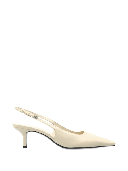  Black Suede Studio Lainey Slingback Heeled Pumps - Neutrals 