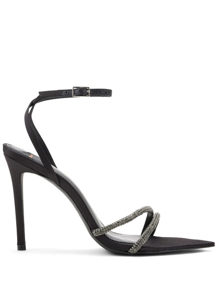  Black Suede Studio Strappy Heeled Sandals - Blue 