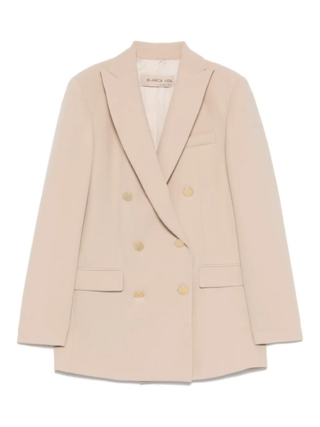 Blanca Vita Double-breasted Blazer - Neutrals 