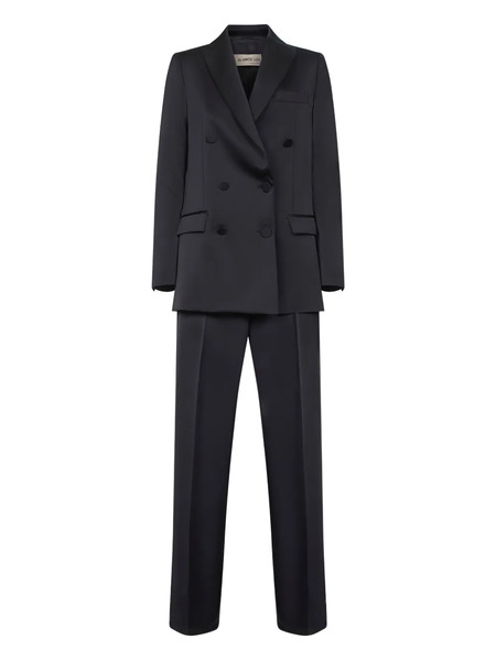  Blanca Vita Double-breasted Peak-lapel Suit - Blue 
