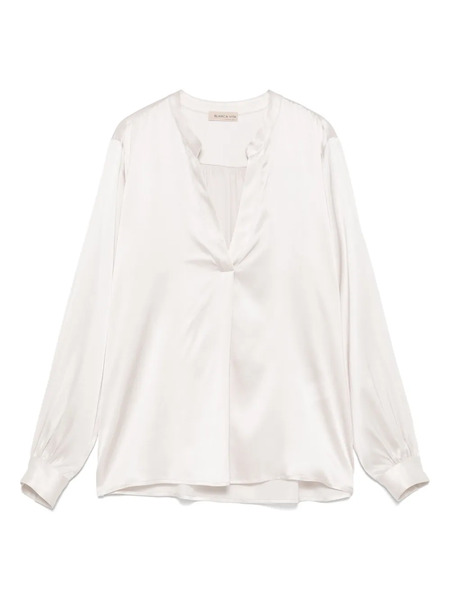  Blanca Vita Satined Blouse - Neutrals 