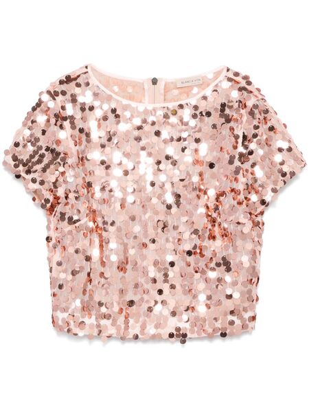  Blanca Vita Sequinned Top - Pink 