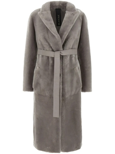  Blancha Reversible Shearling Coat - Grey 