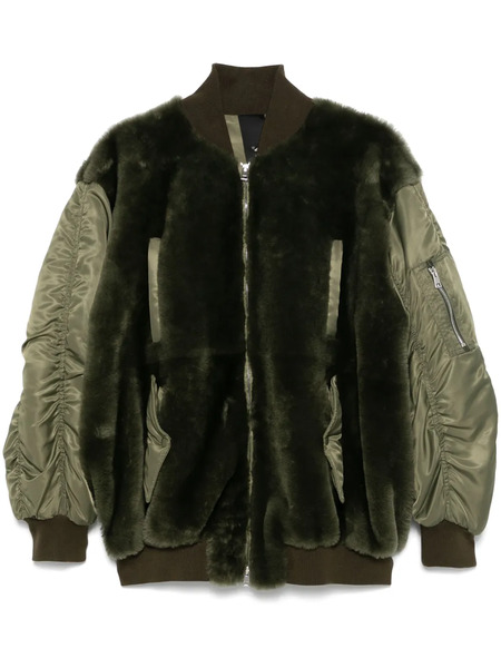  Blancha Shearling Bomber Jacket - Green 