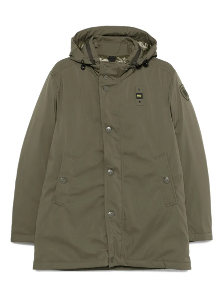  Blauer Hooded Button-fastening Jacket - Green 