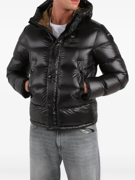  Blauer Hooded Padded Clipper Coat - Black 
