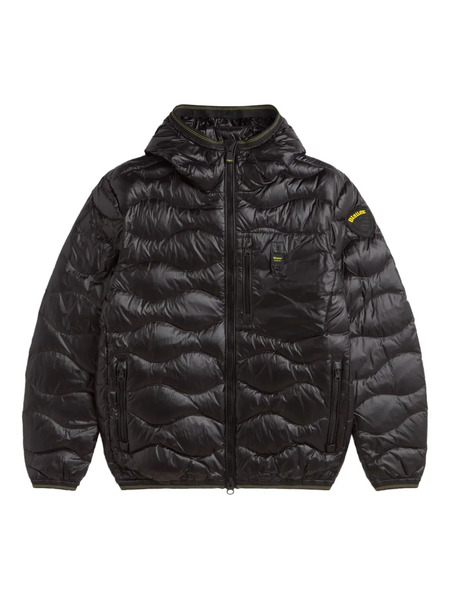  Blauer Quilted Hooded Jacket - Black 