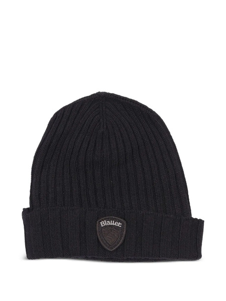  Blauer Ribbed Appliqué Hat - Black 