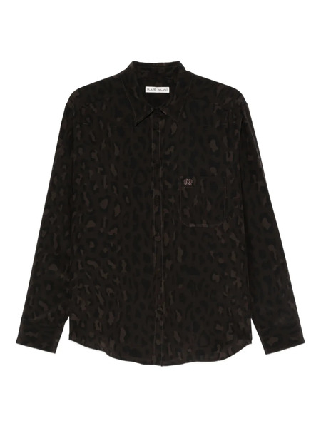  Blazé Milano Leopard-pattern Patch-pocket Shirt - Brown 