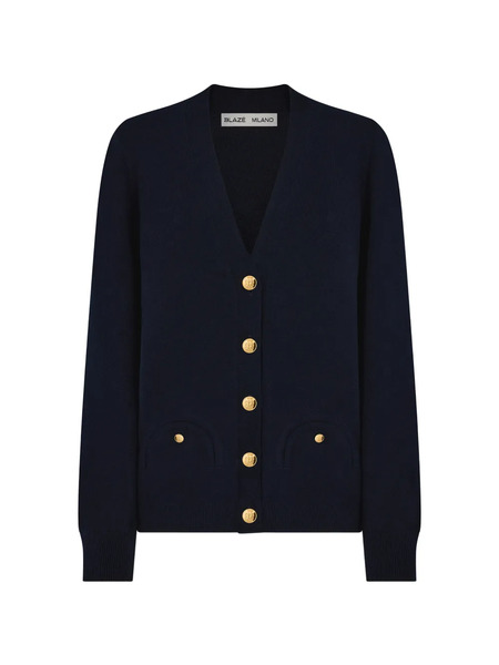  Blazé Milano Long-sleeve Cardigan - Blue 