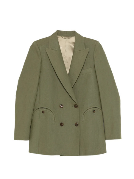  Blazé Milano Midday Double-breasted Pocket Blazer - Green 