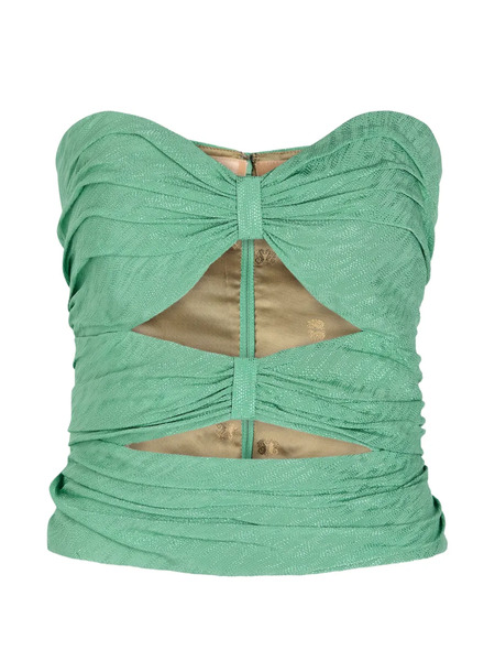  Blazé Milano Neptune Côte D'azur Cutout Bow Top - Green 