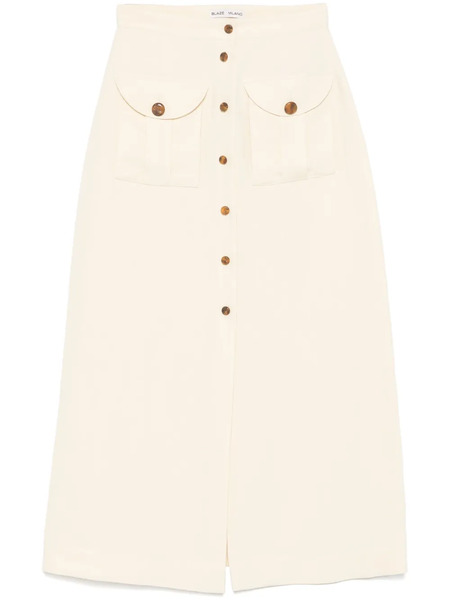  Blazé Milano Savannah Midi Skirt - Yellow 