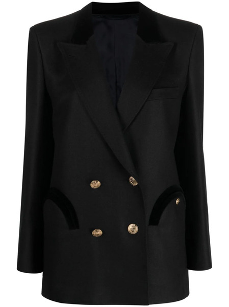  Blazé Milano Tailored Double-breasted Blazer - Black 