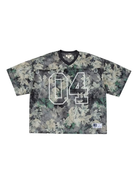  Bldg4 Leaf-print T-shirt - Grey 