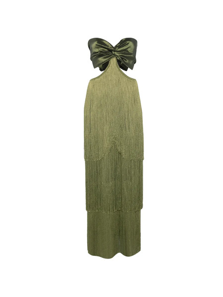  Bless Fringed Maxi Dress - Green 