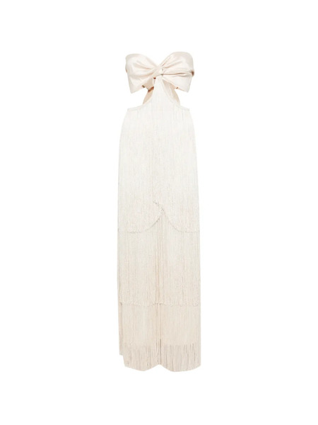  Bless Fringed Maxi Dress - Neutrals 