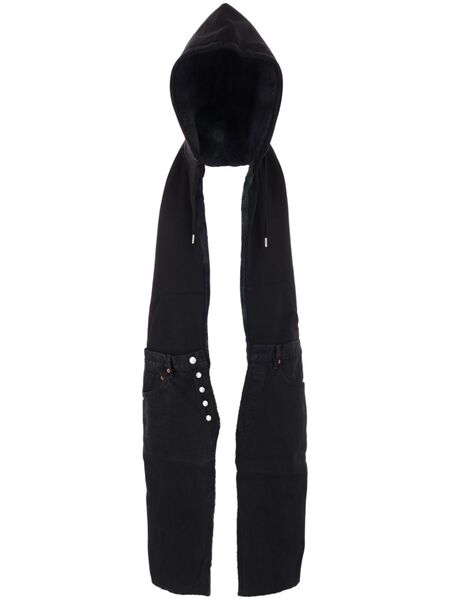  Bless Hooded Scarf - Black 