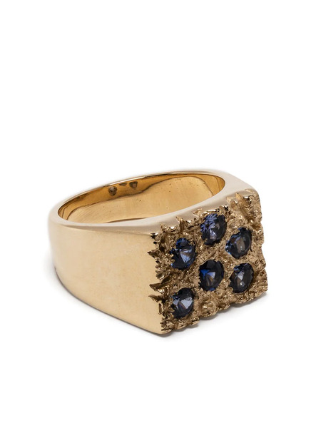  Bleue Burnham The Mini Rose Signet Ring - Gold 
